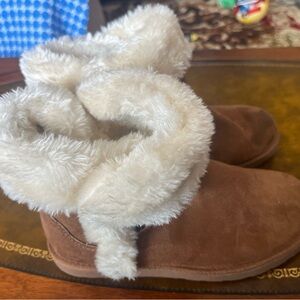 Cozy Brown and Cream Winter Boots